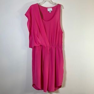 NWOT. Greylin Pink Silk Drapey Sleeveless Dress Size Small.
